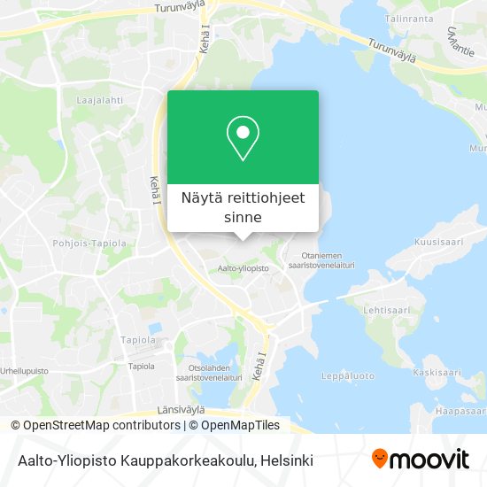 Aalto-Yliopisto Kauppakorkeakoulu kartta