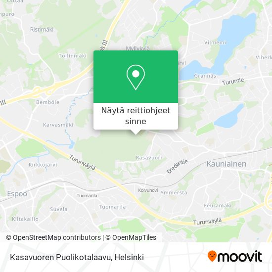 Kasavuoren Puolikotalaavu kartta