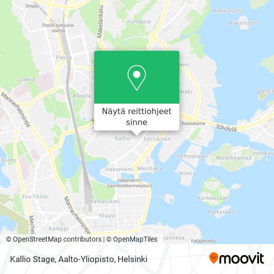 Kallio Stage, Aalto-Yliopisto kartta