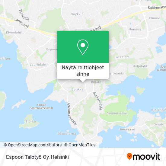 Espoon Talotyö Oy kartta