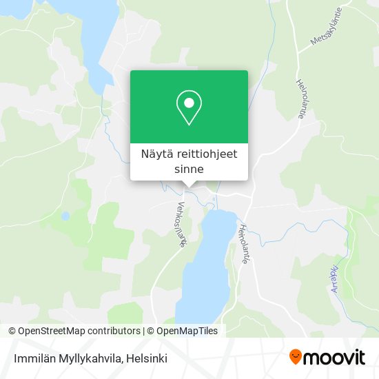 Immilän Myllykahvila kartta