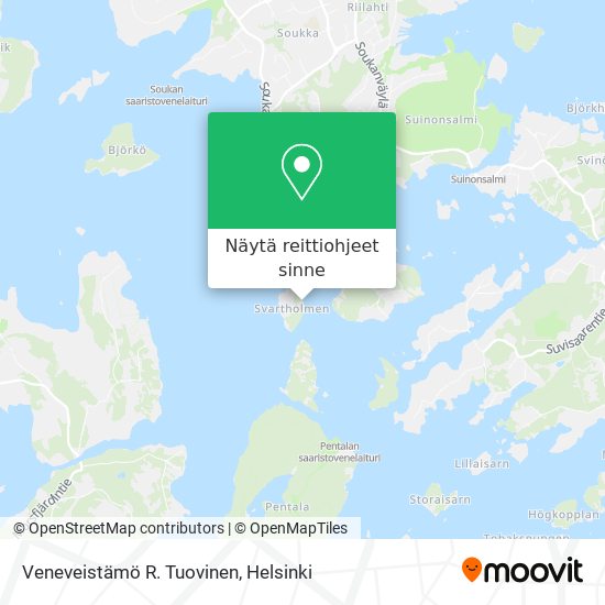 Veneveistämö R. Tuovinen kartta