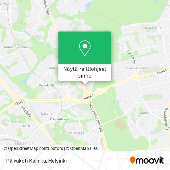 Päiväkoti Kalinka kartta