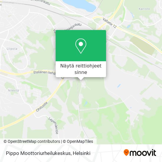 Pippo Moottoriurheilukeskus kartta