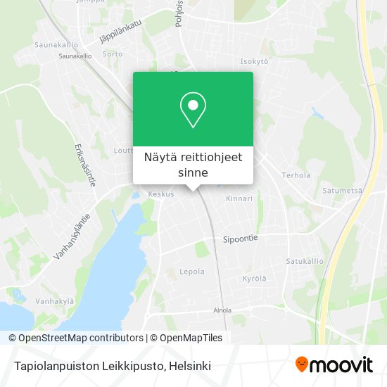 Tapiolanpuiston Leikkipusto kartta