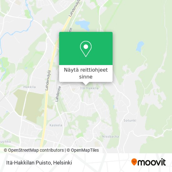 Itä-Hakkilan Puisto kartta
