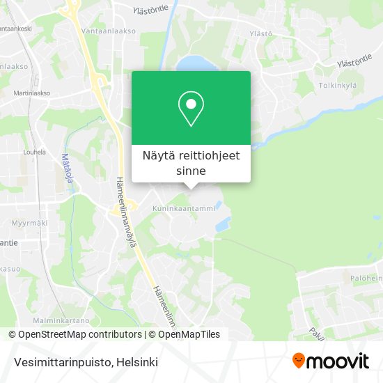 Vesimittarinpuisto kartta