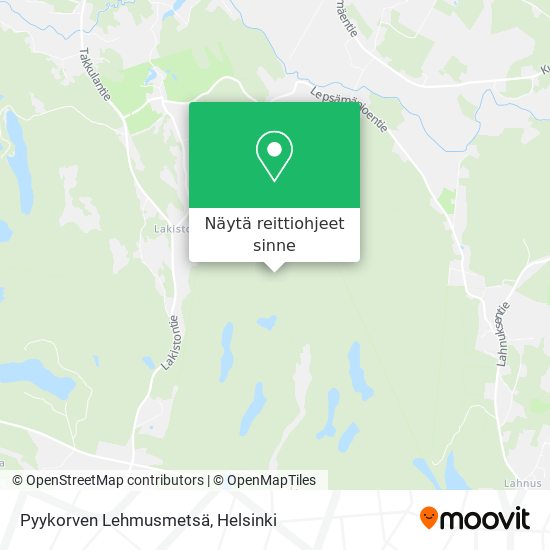 Pyykorven Lehmusmetsä kartta