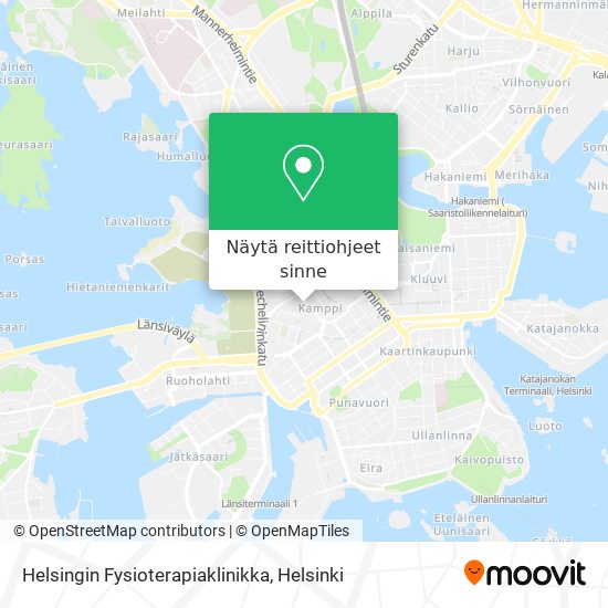 Helsingin Fysioterapiaklinikka kartta