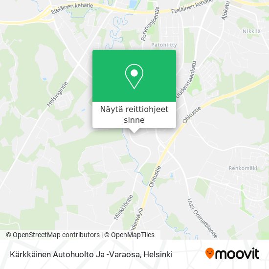 Kärkkäinen Autohuolto Ja -Varaosa kartta