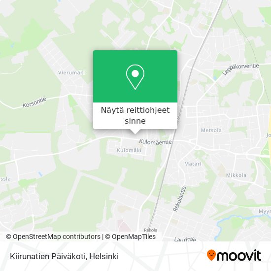 Kiirunatien Päiväkoti kartta