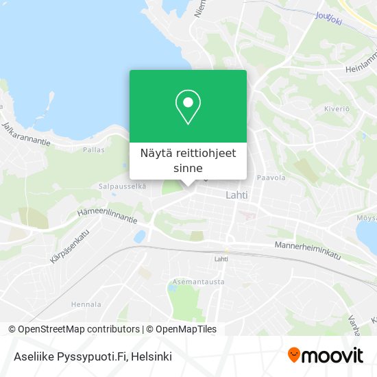 Aseliike Pyssypuoti.Fi kartta