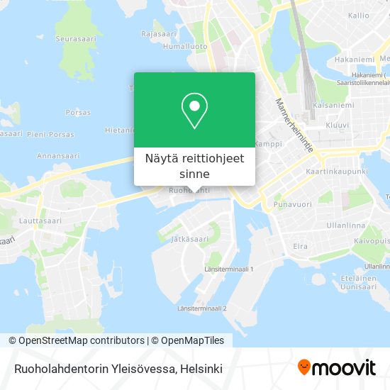 Ruoholahdentorin Yleisövessa kartta
