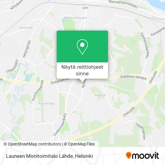 Launeen Monitoimitalo Lähde kartta