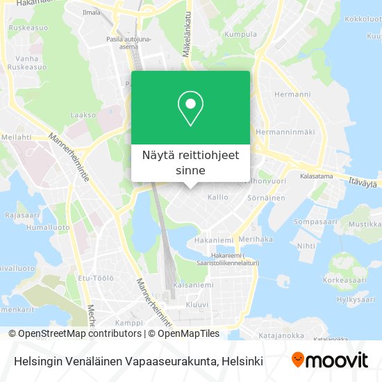 Helsingin Venäläinen Vapaaseurakunta kartta