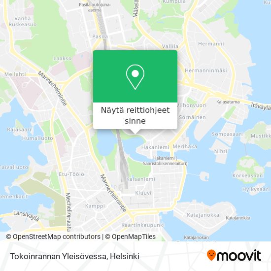 Tokoinrannan Yleisövessa kartta