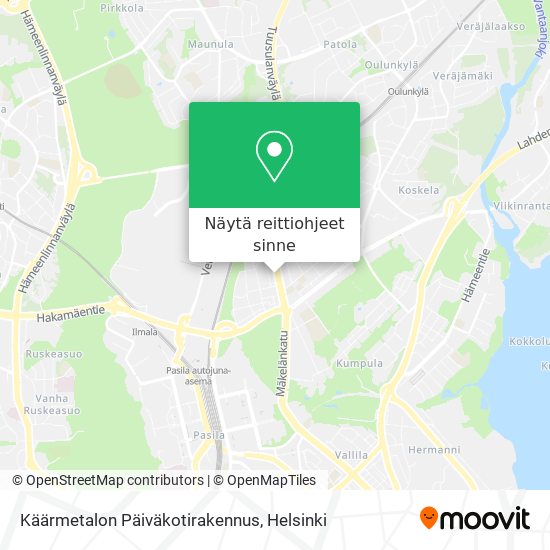 Käärmetalon Päiväkotirakennus kartta