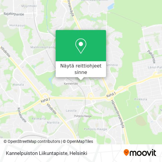 Kannelpuiston Liikuntapiste kartta