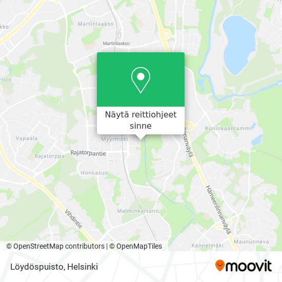 Löydöspuisto kartta