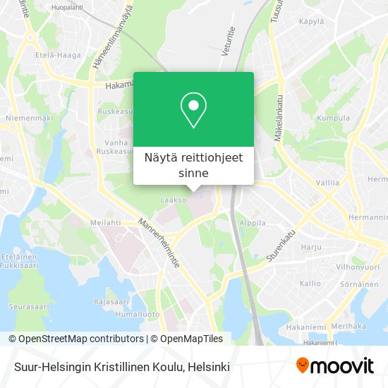 Suur-Helsingin Kristillinen Koulu kartta