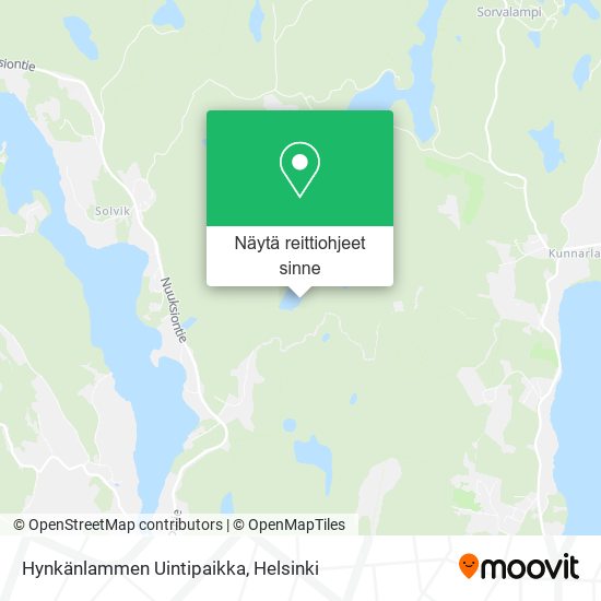 Hynkänlammen Uintipaikka kartta