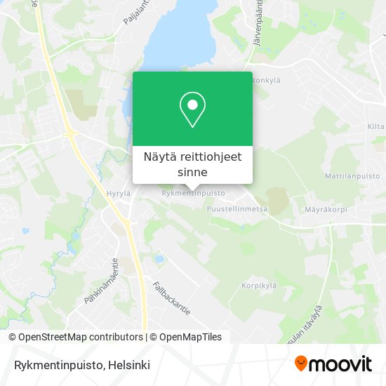 Rykmentinpuisto kartta