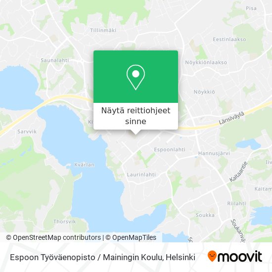 Espoon Työväenopisto / Mainingin Koulu kartta