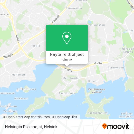 Helsingin Pizzapojat kartta