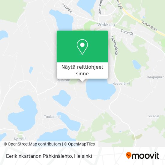 Eerikinkartanon Pähkinälehto kartta