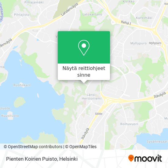 Pienten Koirien Puisto kartta