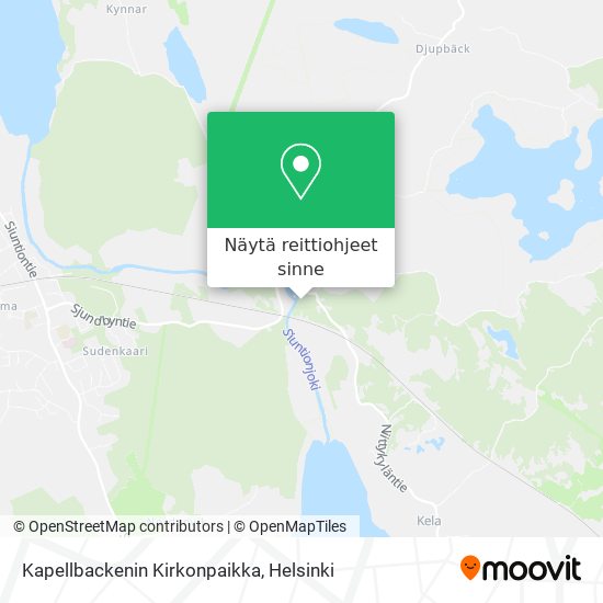 Kapellbackenin Kirkonpaikka kartta