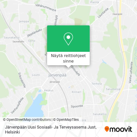 Järvenpään Uusi Sosiaali- Ja Terveysasema Just kartta