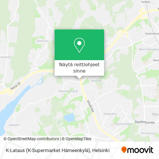 K-Lataus (K-Supermarket Hämeenkylä) kartta