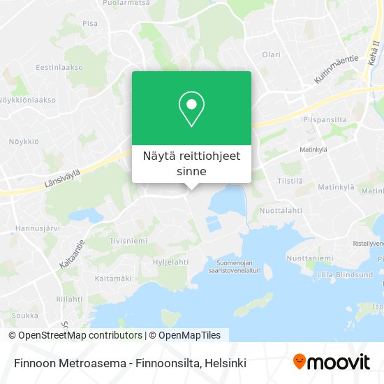 Finnoon Metroasema - Finnoonsilta kartta