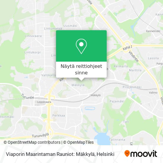 Viaporin Maarintaman Rauniot: Mäkkylä kartta