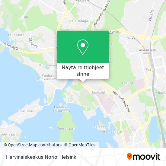 Harvinaiskeskus Norio kartta