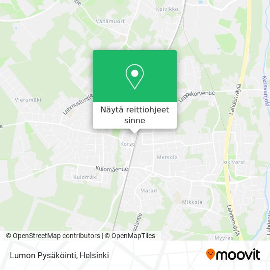 Lumon Pysäköinti kartta