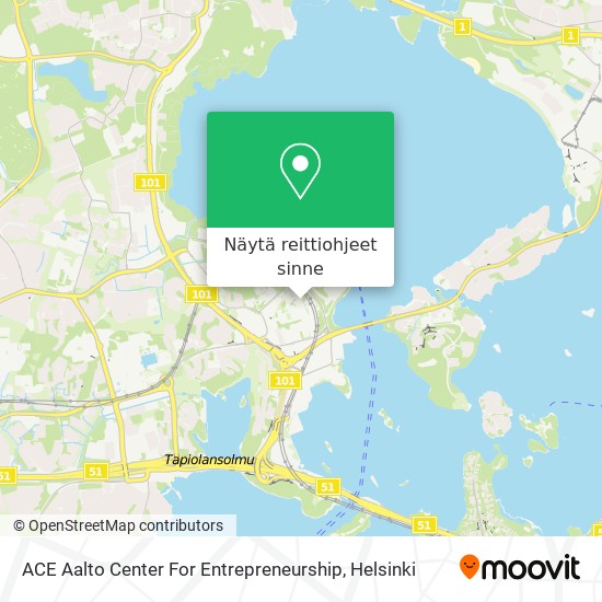 ACE Aalto Center For Entrepreneurship kartta