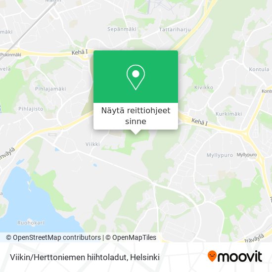 Viikin / Herttoniemen hiihtoladut kartta