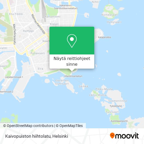 Kaivopuiston hiihtolatu kartta