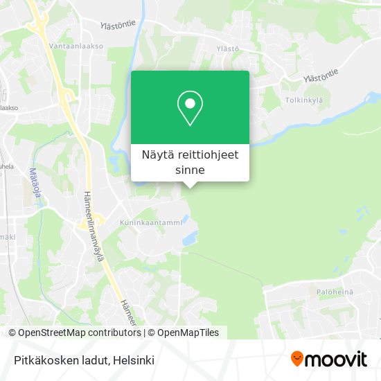 Pitkäkosken ladut kartta