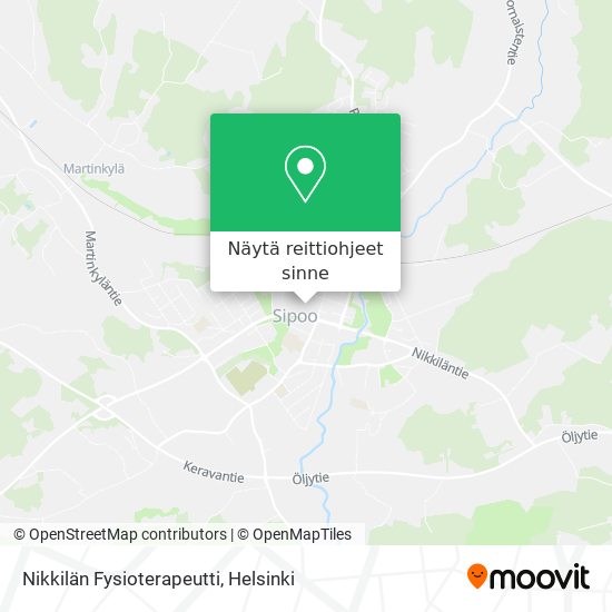Nikkilän Fysioterapeutti kartta