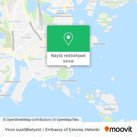 Viron suurlähetystö / Embassy of Estonia kartta
