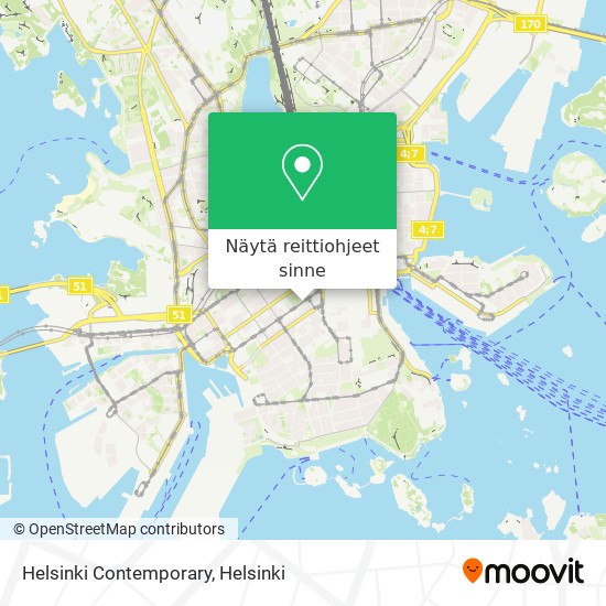 Helsinki Contemporary kartta