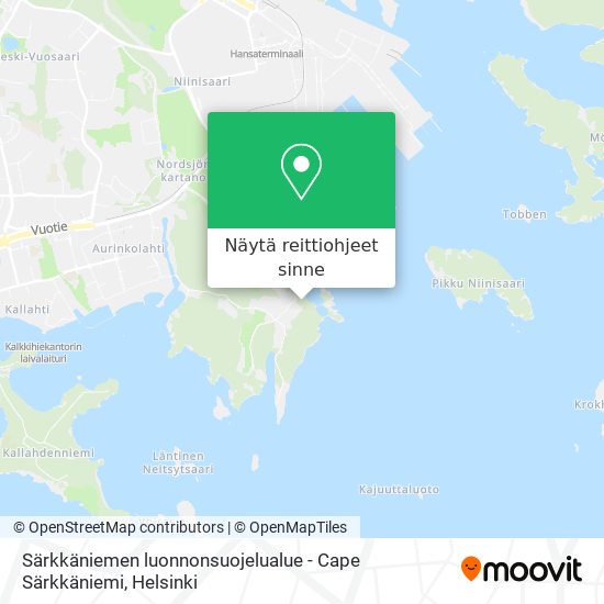 Särkkäniemen luonnonsuojelualue - Cape Särkkäniemi kartta
