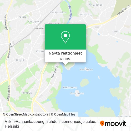 Viikin-Vanhankaupunginlahden luonnonsuojelualue kartta