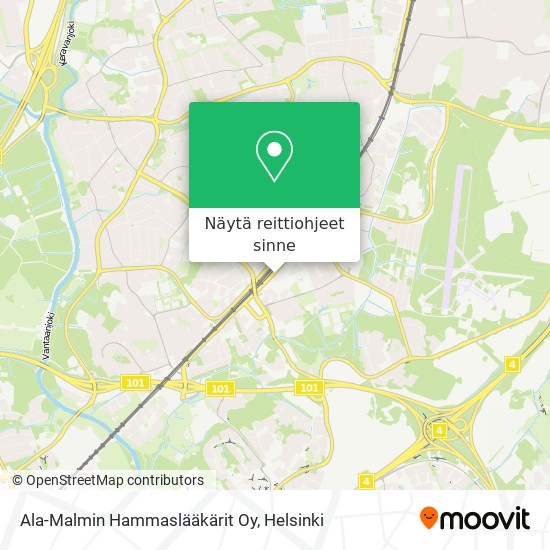Ala-Malmin Hammaslääkärit Oy kartta
