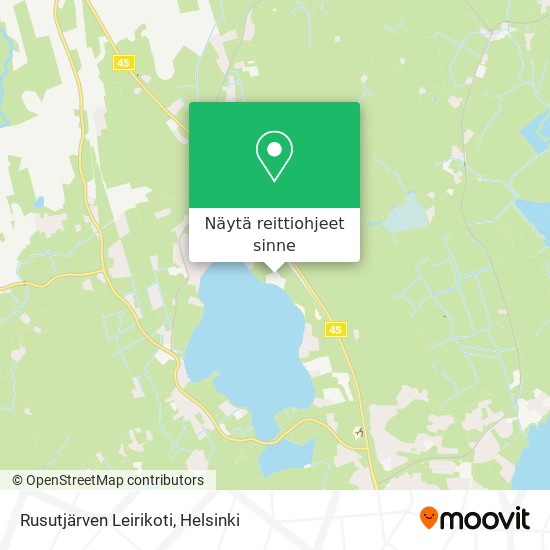 Rusutjärven Leirikoti kartta