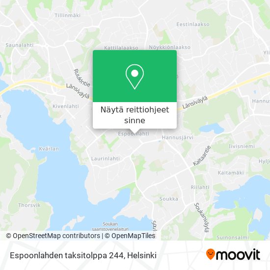 Kuinka päästä kohteeseen Espoonlahden taksitolppa 244 kulkuvälineellä Bussi  tai Metro?