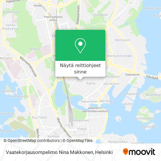 Vaatekorjausompelimo Nina Makkonen kartta